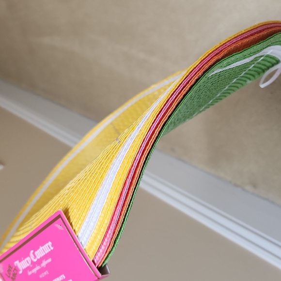 NWT ❗️ set of 4 Juice couture placemats  bright yellow pink orange green fruits - Picture 12 of 13